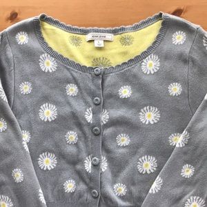 Front button cropped cardigan sweater